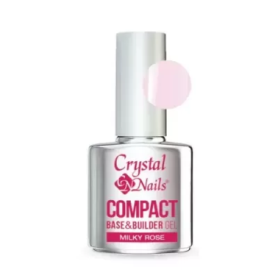 Frasco de gel para unhas Crystal Nails Compact Base & Builder Gel Milky Rose