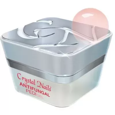 Recipiente quadrado de gel para unhas com tampa prateada e texto vermelho