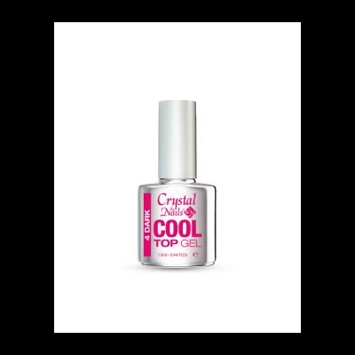 Verniz em gel transparente Crystal Nails COOL TOP GEL com tampa prateada