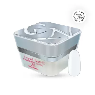 Frasco quadrado prateado de produto para unhas com texto e amostra de cor branca