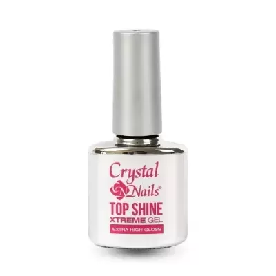 Frasco de verniz de unhas Crystal Nails Top Shine Xtreme Gel