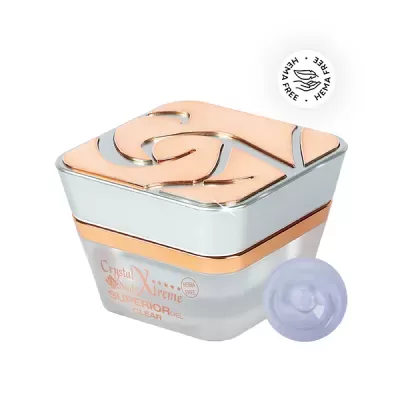 Frasco quadrado de gel para unhas com tampa metálica dourada e prateada e aplicador roxo