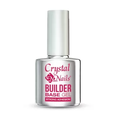 Frasco de gel para unhas Crystal Nails Builder Base Gel, tampa branca