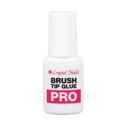 Frasco branco de cola para unhas Crystal Nails Brush Tip Glue PRO