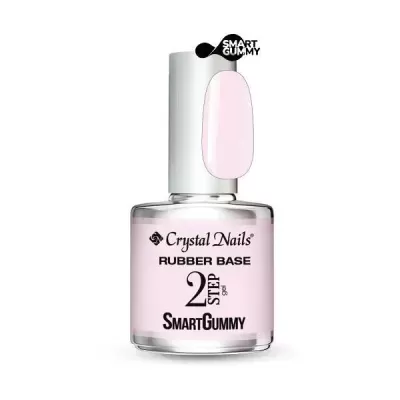 Frasco de verniz para unhas Crystal Nails Rubber Base 2 Step SmartGummy cor rosa