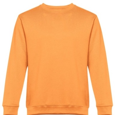 Sweatshirt laranja de manga comprida sem estampas