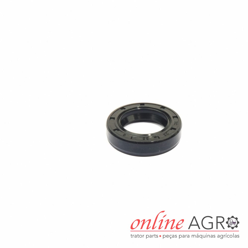 Retentor da caixa de direção 22x35x8, Yanmar, OATC22358PT Anel de vedação preto com inscrições, sobre fundo branco