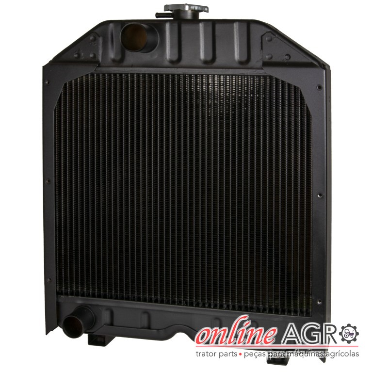 Radiador de cobre, Fiat, OAC12784PT Radiador metálico preto para trator com grelha e logótipo online AGR