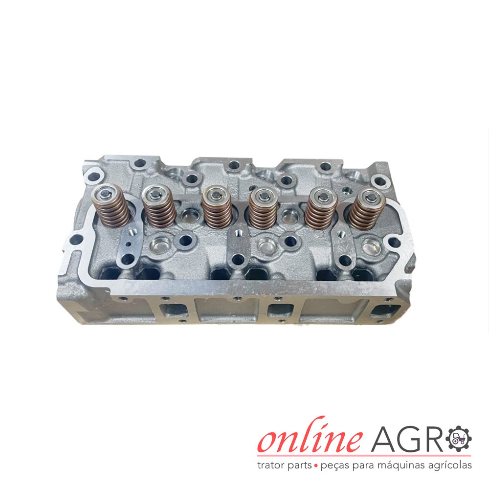 Cabeça de motor completa, Iseki, OAS99005CPT Cabeça de motor metálica cinza com molas e parafusos