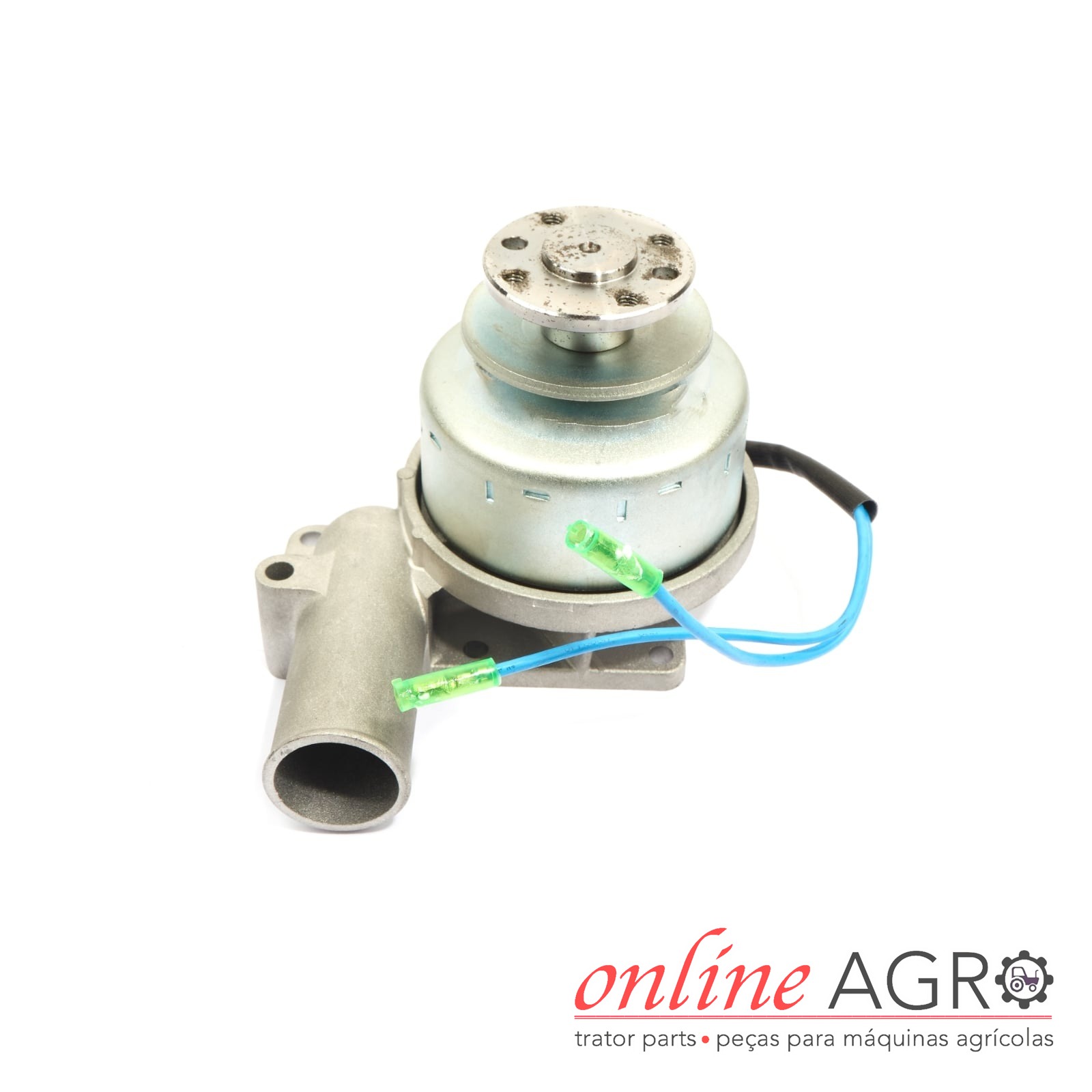Alternador, Kubota, OAS120021PT Peça metálica para máquinas agrícolas com fios azuis