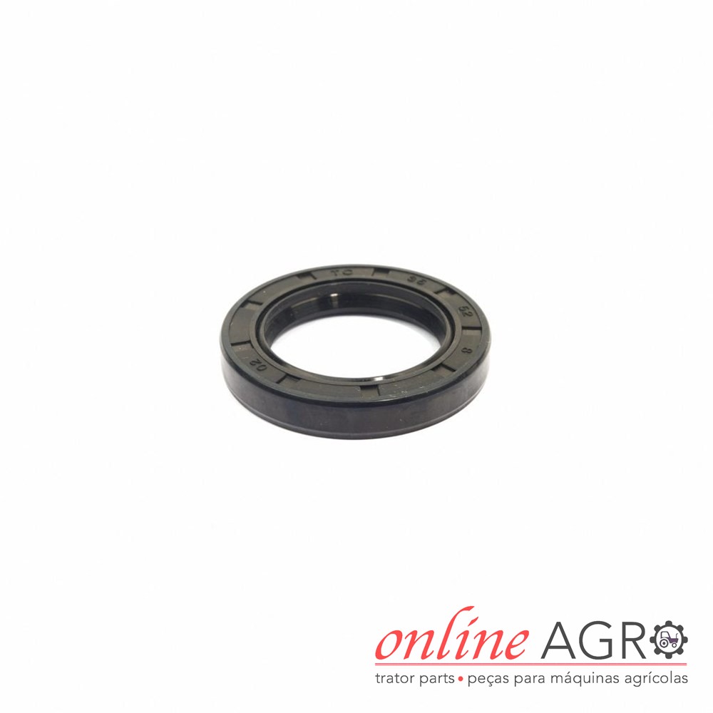 Retentor do eixo dianteiro 35x52x8, Kubota, OATC35528PT Vedante circular preto com inscrições e texto Online Agro