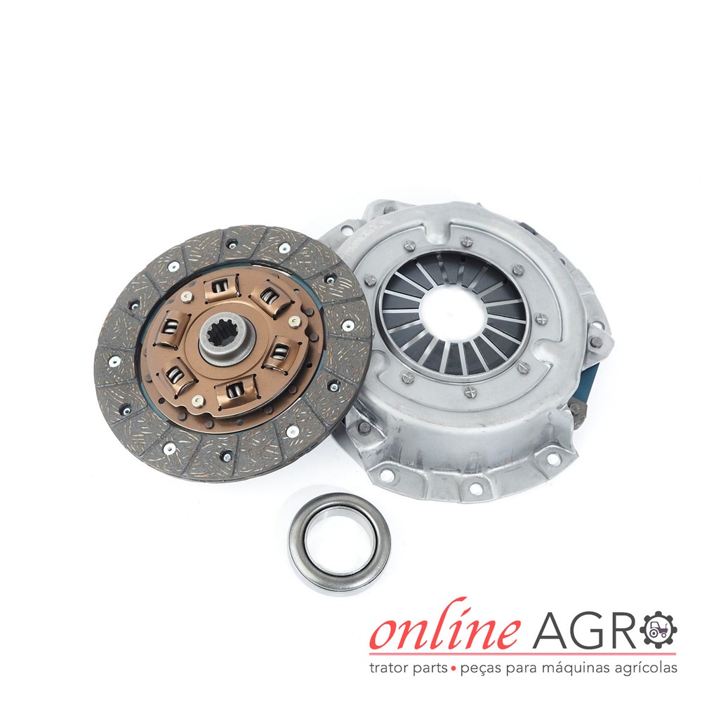 Kit de embraiagem tipo 1, Yanmar, OAS8720297953866PT Conjunto de embraiagem metálico com disco e prato em fundo branco com logo online AGRO