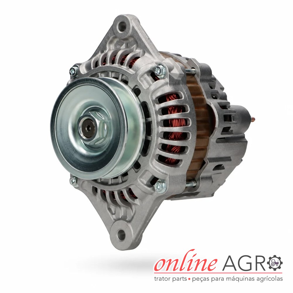Alternador 24 V 30 A, Isuzu, OAS120146PT Alternador metálico com bobinas de cobre e polia frontal prateada