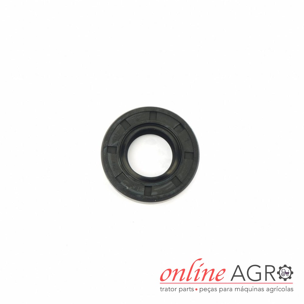 Retentor do diferencial 20x40x8, Kubota, OATC20408PT Anel vedante preto isolado em fundo branco com logo Online Agro