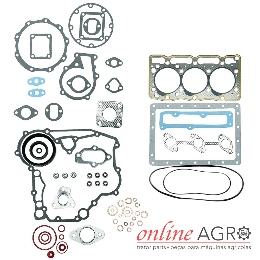 Jogo de juntas de motor, Kubota, OAS950520PT Conjunto de juntas e anéis para motor agrícola com logotipo online AGRO