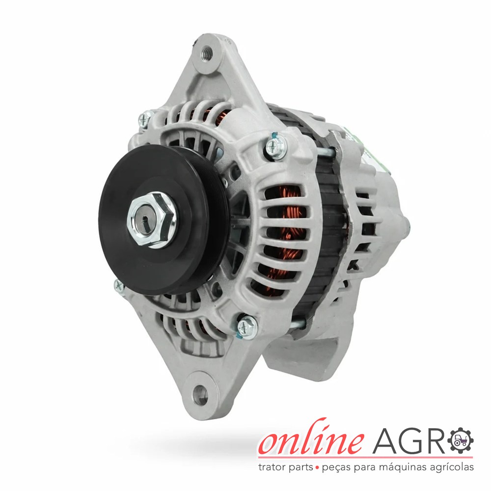 Alternador 12 V 80 A, Kubota, OAS120131PT Alternador automóvel metálico com bobinagem de cobre e roda dentada preta