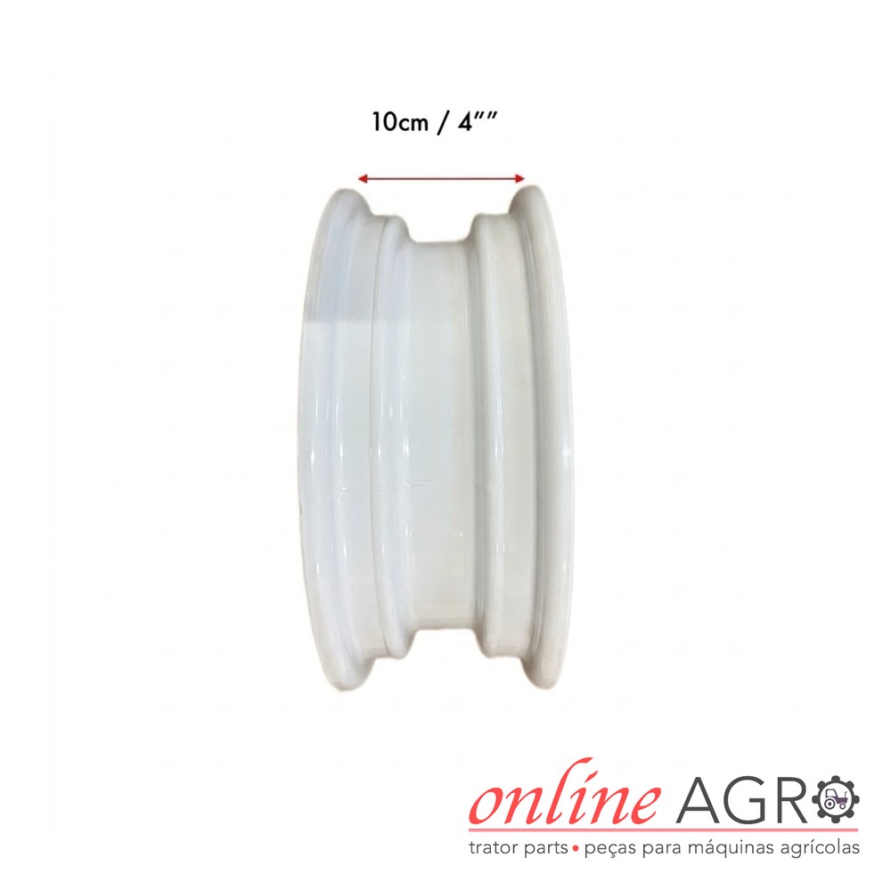 Aro de roda dianteira, Kubota, OA9601520111PT Manga branca metálica de 10 cm para máquinas agrícolas