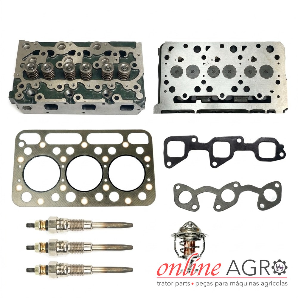 Kit de cabeça de motor completa, Kubota, OAS990038PT Peças de motor automotivo sobre fundo branco com texto online AGRO