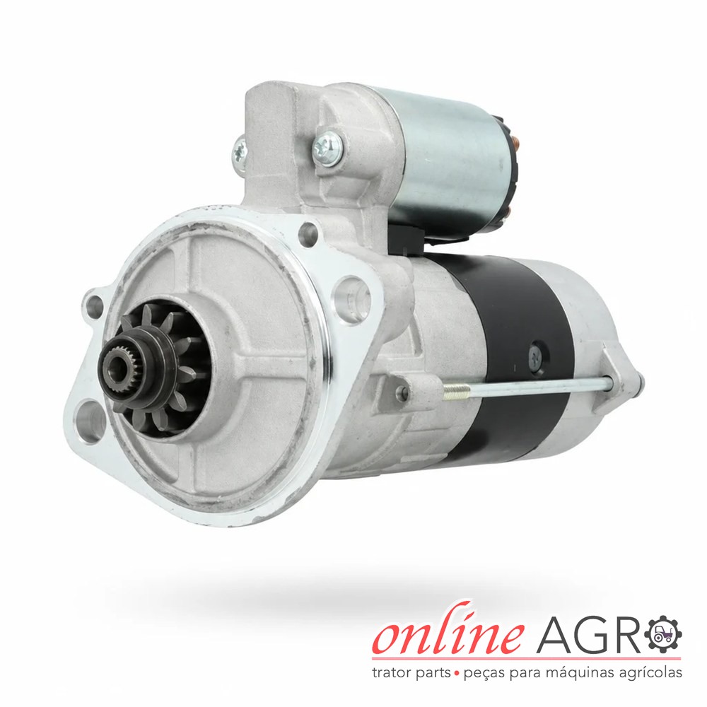 Motor de arranque 24 V 3,2 kW, Isuzu, OAS129125PT motor de arranque metálico prateado e preto para máquinas agrícolas com texto online AGRO