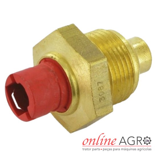 Sensor de temperatura, Fiat, OAC36999PT Componente metálico dourado com peça vermelha, logótipo online AGRO