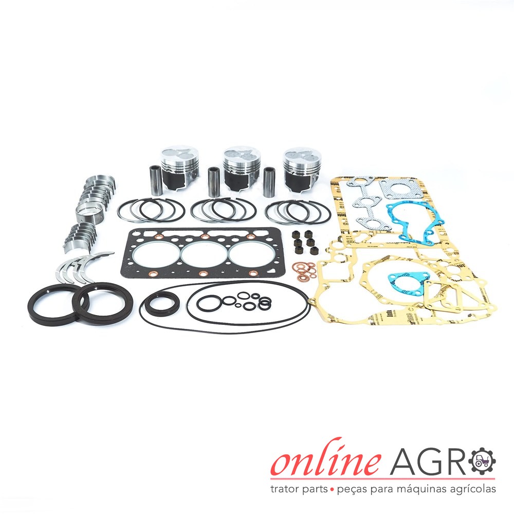 Kit de revisão de motor, Kubota, OAS850039PT Conjunto de peças metálicas para motor com pistões e juntas