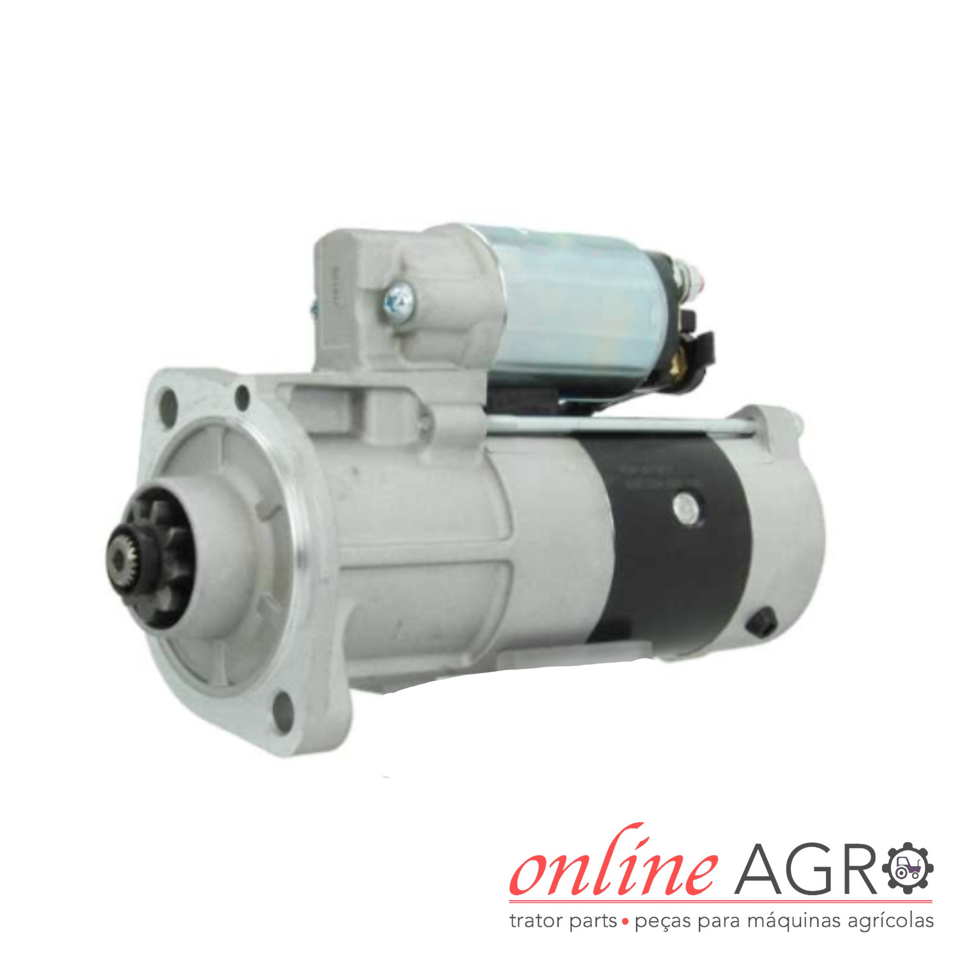 Motor de arranque, Kubota, OAS129055PT Motor de arranque prateado para máquinas agrícolas
