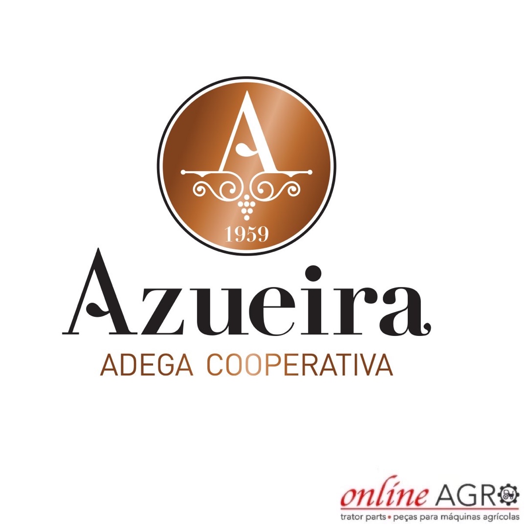 Logótipo Azueira Adega Cooperativa com design em castanho e preto em fundo branco