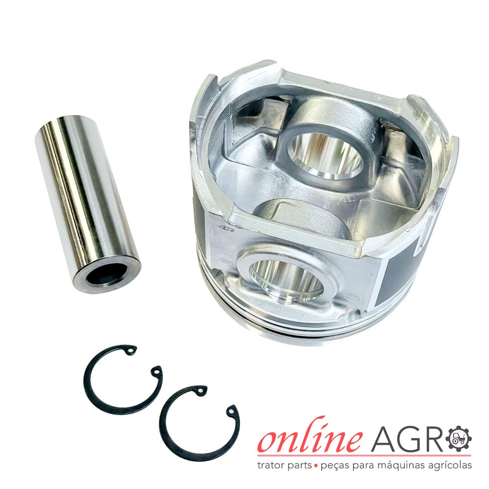 Pistão com segmentos +0,50 mm, Kubota, OAS10004905VPT Conjunto de pistão metálico com peças e texto online AGRO