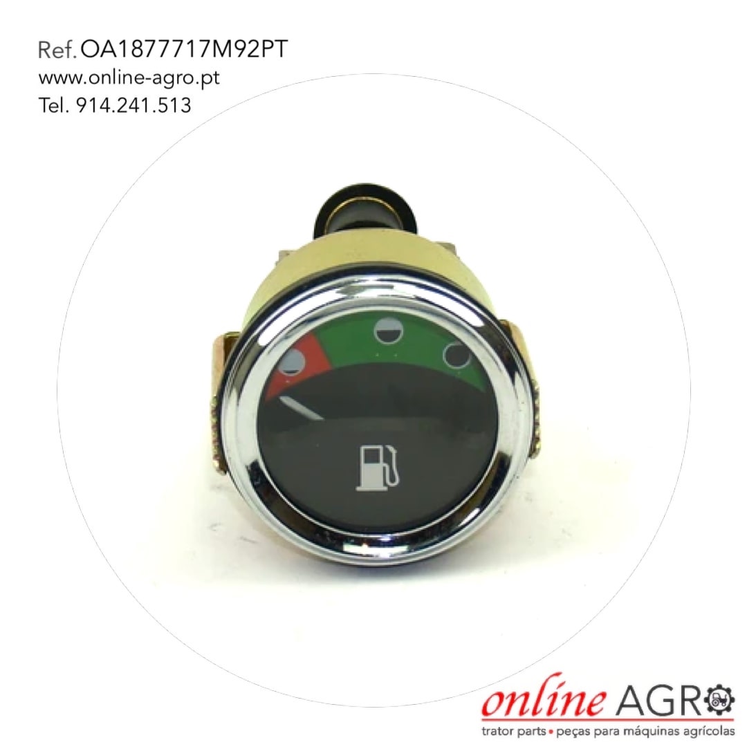 MANÓMETRO DE COMBUSTÍVEL, #OA1877717M92PT Medidor de combustível redondo com visor e borda metálica