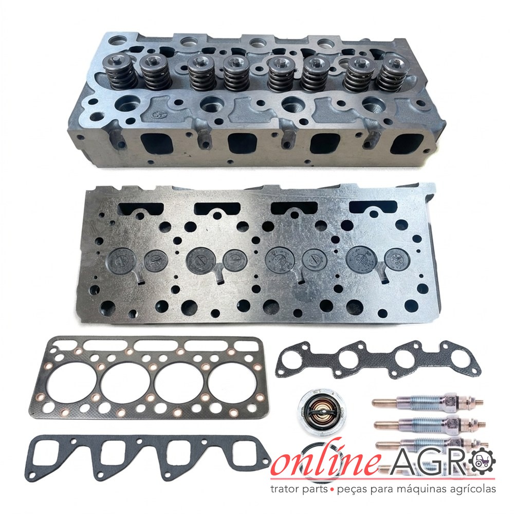 Kit de cabeça de motor completa, Kubota, OAS990041PT Conjunto de peças metálicas para motor, incluindo cabeçote e juntas