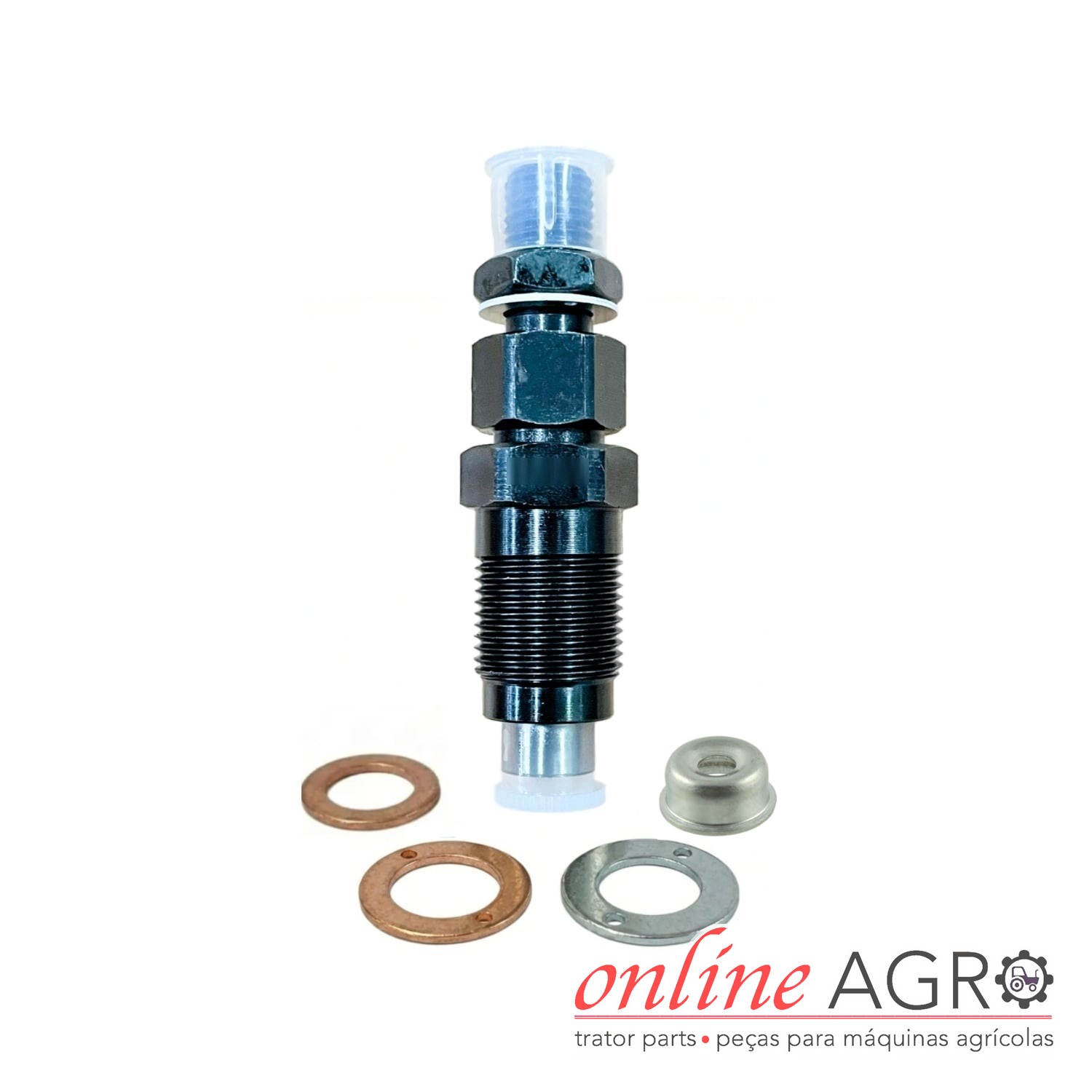 Injetor de combustível completo, Iseki, OAS47026SPT Conjunto de peças metálicas para máquinas agrícolas em fundo branco