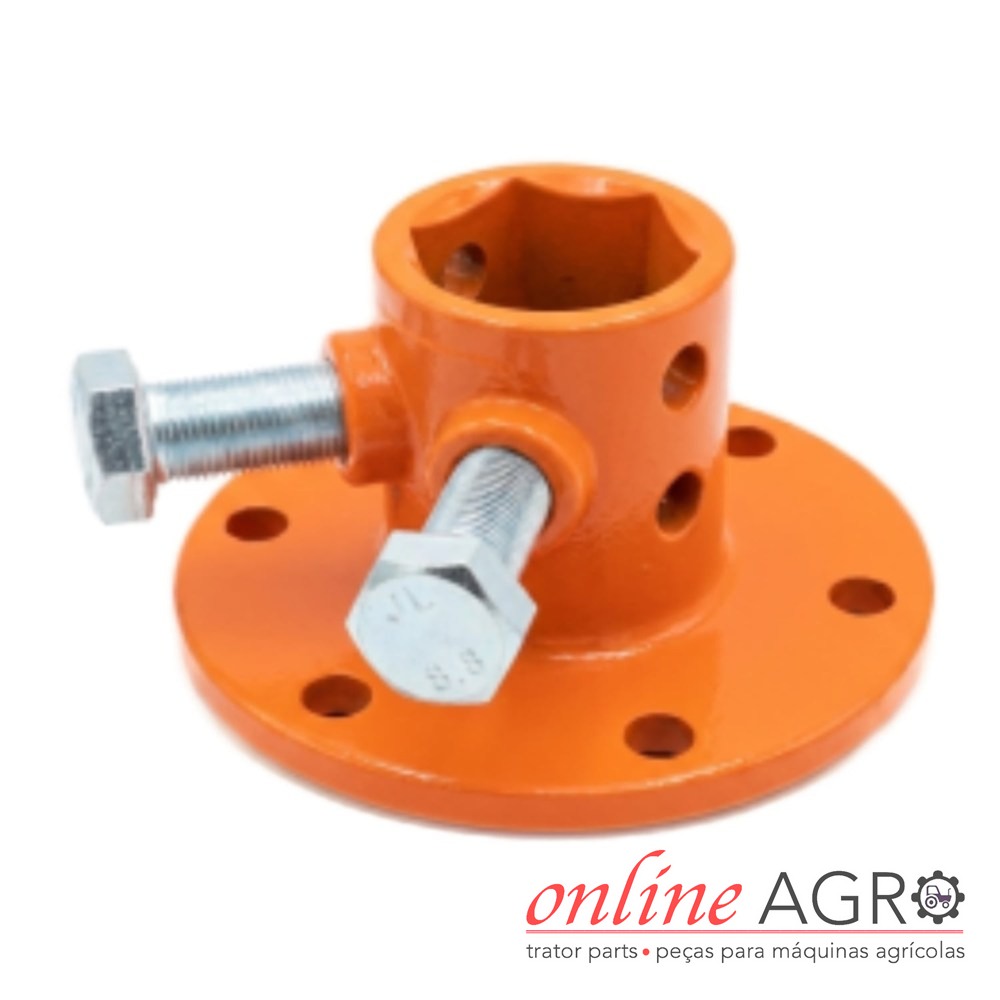 Cubo de roda do veio da TDF 46 mm, Kubota, OA34025PT Peça metálica laranja para maquinaria agrícola com parafusos