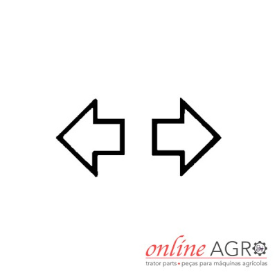 Setas preta esquerda e direita com logo online AGRO