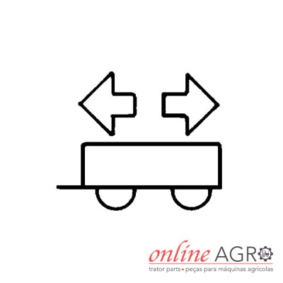 Ícone de carrinho com setas para esquerda e direita e texto online AGRO