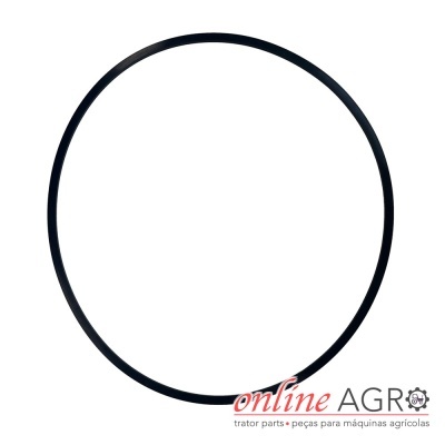 Anel preto redondo sobre fundo branco com texto online AGRO
