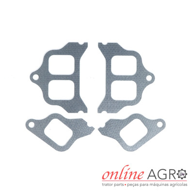 Conjunto de juntas cinzentas para tratores ou máquinas agrícolas com logotipo online AGRO