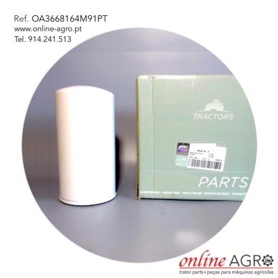 Filtro branco e caixa verde de peças para tratores