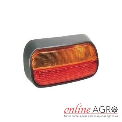 Farol traseiro plástico laranja e vermelho para maquinaria agrícola