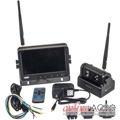 Sistema de monitorização com ecrã, antenas, comando, adaptador e cabos