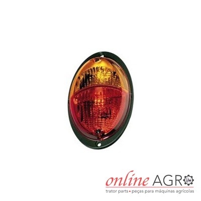 Farolim oval traseiro amarelo e vermelho para máquina agrícola com logo online AGRO