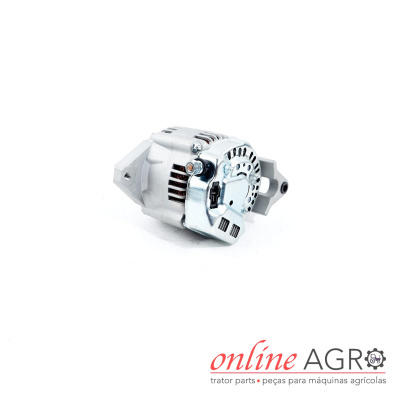 Alternador metálico cinza e aço cromado para automóvel ou máquina agrícola