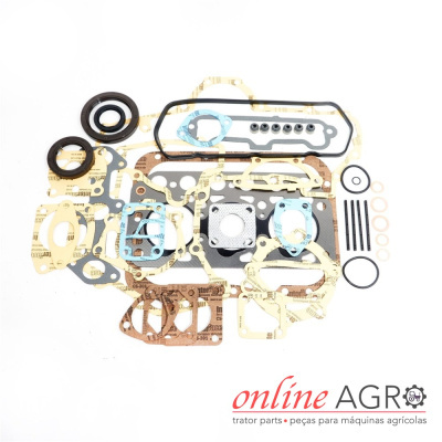 Conjunto de juntas e retentores para peças agrícolas sobre fundo branco com logótipo online AGRO