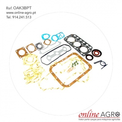 Conjunto de juntas e vedantes para máquina agrícola com várias peças coloridas