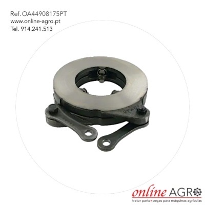 Peça metálica circular preta e cinzenta para máquinas agrícolas