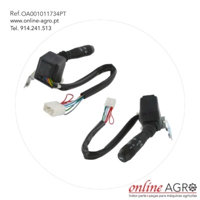 Peças eletrónicas pretas com cabos e conectores para máquinas agrícolas