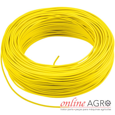 Bobina de fio elétrico amarelo enrollado