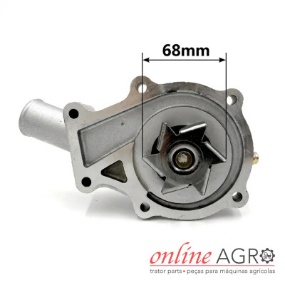 Peça metálica para máquinas agrícolas com rotor de 68mm e logo da marca online AGRO