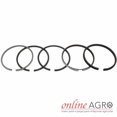 Conjunto de anéis metálicos para motor com texto online AGRO