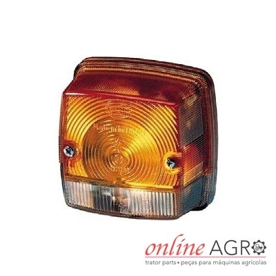Luz sinalizadora amarela e transparente para máquina agrícola com parafusos