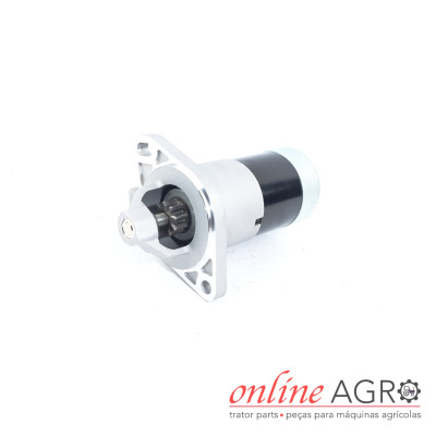 Motor de arranque metálico com cilindro preto e logotipo online AGR